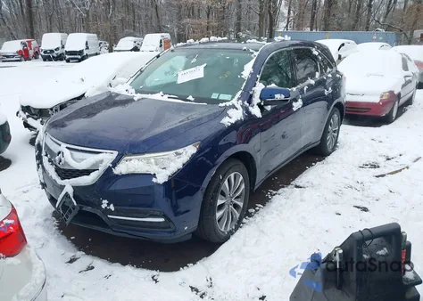 2014 Acura Mdx Technology Package из США, поврежденный, VIN 5FRYD4H42EB025835